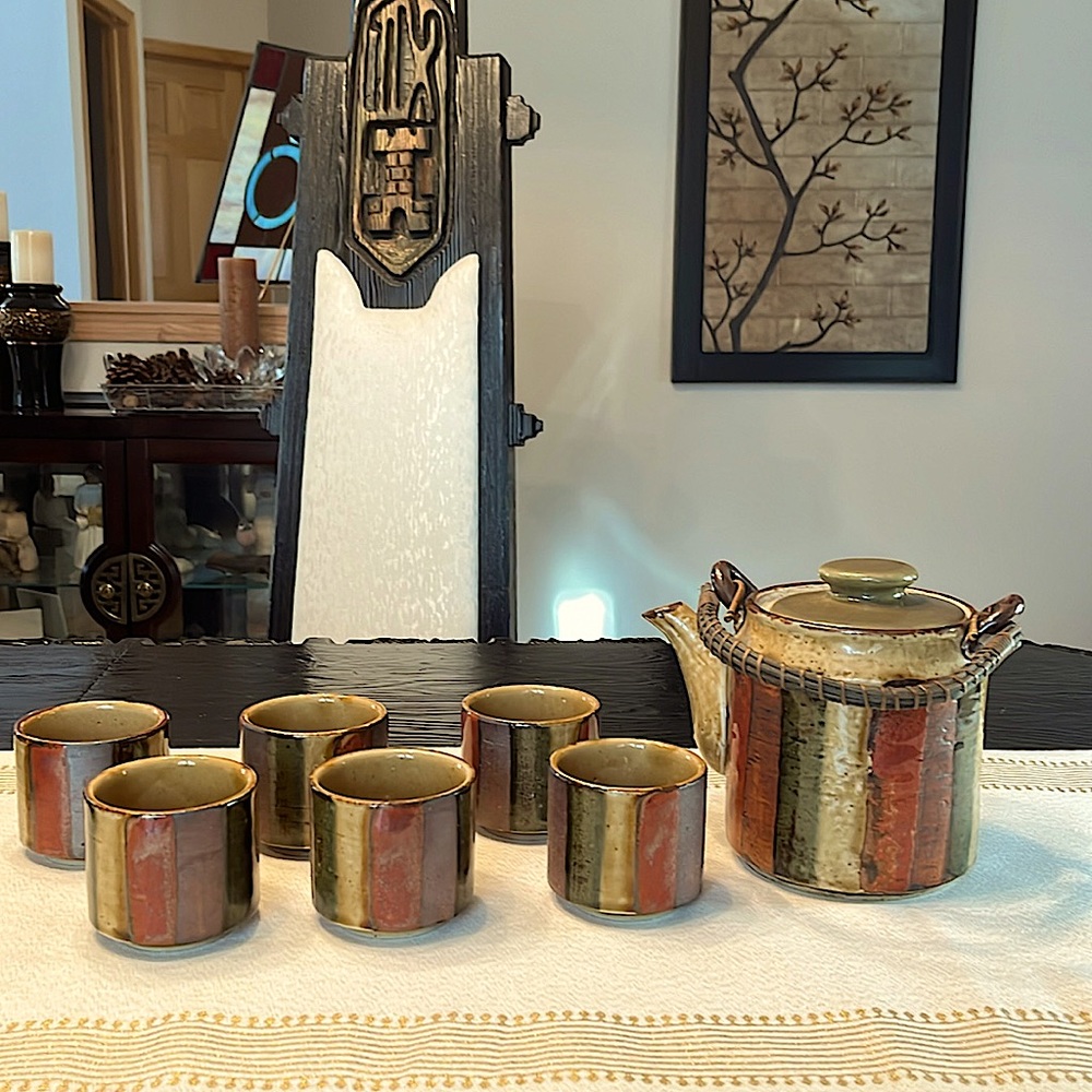 OMC - Otigiri - Vintage Japanese Tea Set - Teapot & 6 Cups